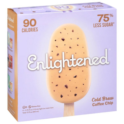 Enlightened Ice Cream Bars Light Cold Brew Coffee Chip - 4-3.5 Fl. Oz.