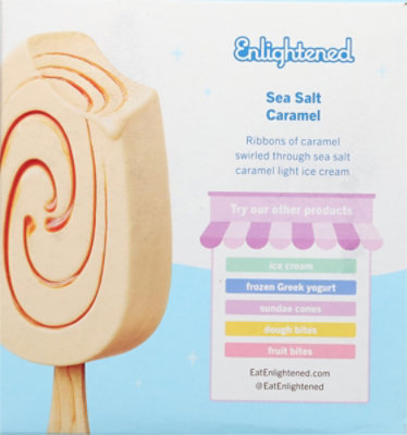 Enlightened Ice Cream Bars Light Sea Salt Caramel - 4-3.75 Fl. Oz. - Image 6