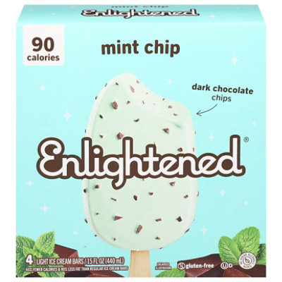 Enlightened Ice Cream Bars Light Mint Chip Swirl - 4-3.5 Fl. Oz. - Image 2