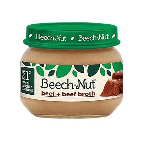 Beech-Nut Baby Food Stage 1 Beef & Beef Broth - 2.5 Oz