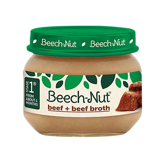 Beech-Nut Stage 1 Beef & Beef Broth Baby Food - 2.5 Oz