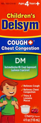 Delsym Cough Chest Congestion Childrens Cherry Flavor - 4 Fl. Oz. - Image 2