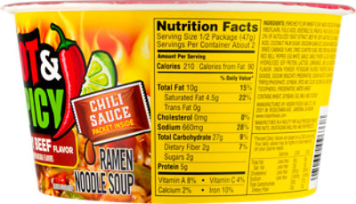 Nissin Bowl Noodles Ramen Noodle Soup Hot & Spicy Fiery Beef Flavor - 3.28 Oz - Image 4