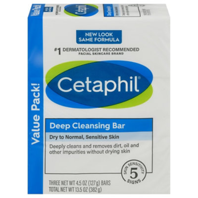 Cetaphil Cleansing Bar Deep Bady & Face - 4.5 Oz