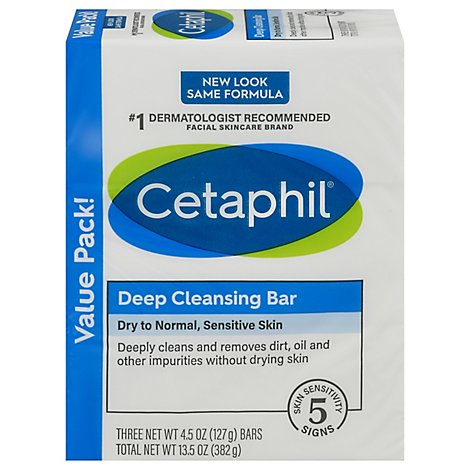 Cetaphil Cleansing Bar Deep Bady & Face - 4.5 Oz