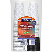 Hefty Cups Hot And Lids Extra Strong 16 Ounce - 20 Count - Image 4