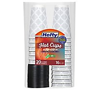 Hefty Cups Hot And Lids Extra Strong 16 Ounce - 20 Count
