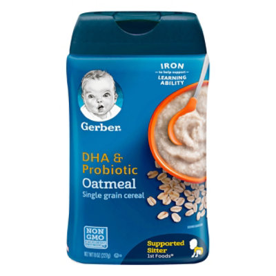 Gerber oatmeal sale cereal single grain