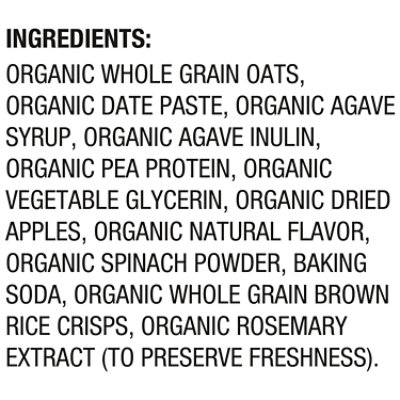 Happy Tot Organics Fiber & Protein Oat Bar Organic Apples & Spinach - 5-0.88 Oz - Image 4