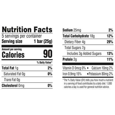 Happy Tot Organics Fiber & Protein Oat Bar Organic Bananas & Carrots - 5-0.88 Oz - Image 4