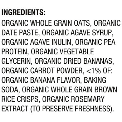 Happy Tot Organics Fiber & Protein Oat Bar Organic Bananas & Carrots - 5-0.88 Oz - Image 5