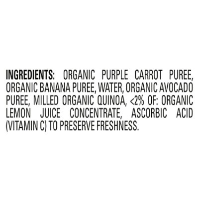 Happy Baby Organics Stage 2 Meals Purple Carrots Bananas Avocados & Quinoa Pouch - 4 Oz - Image 4