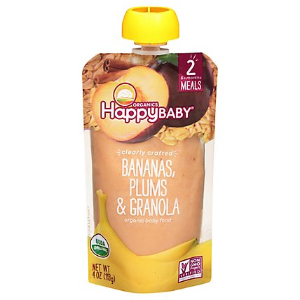 Happy Baby Organics Bananas Plums & Granola - 4 Oz - Image 3