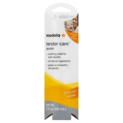 Alívio calmante de lanolina Medela Tender Care para mamilos doloridos – 0,3  oz (pacote com 3 tubos)