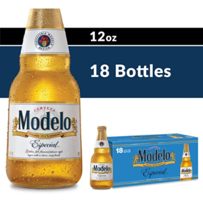 Modelo Especial Lager Mexican Beer 4.4% ABV Bottle - 18-12 Fl. Oz. - Image 1