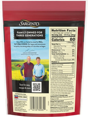 Sargento Shredded Reduced Fat 4 Cheese Mexican Natural Cheese - 7 Oz - Image 5