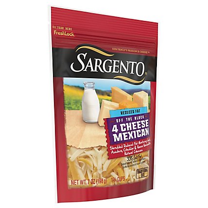 Sargento Reduced Fat 4 Cheese Mexican Shredded - 7 Oz - Image 2