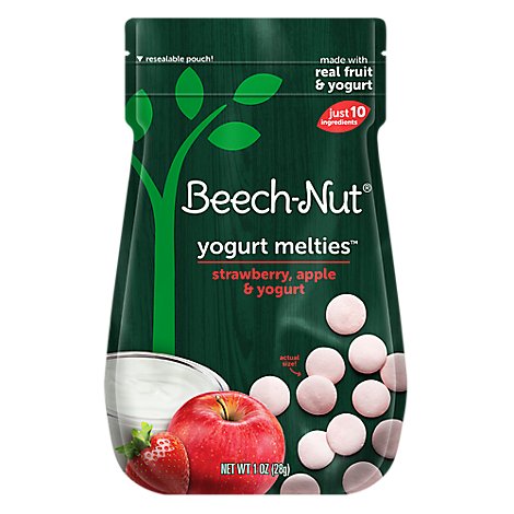 Beech-Nut Toddler Snack Yogurt Melties Stage 3 Strawberry Apple & Yogurt - 1 Oz