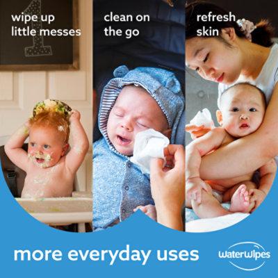 WaterWipes Original 99.9% Water Based Unscented & Hypoallergenic Baby Wipes - 240 Count - Image 6