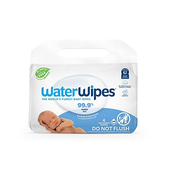 WaterWipes Unscented & Hypoallergenic for Sensitive Skin Biodegradable Baby Wipes - 240 count