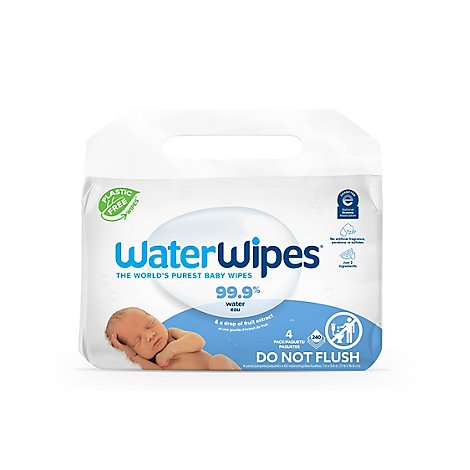 WaterWipes Unscented & Hypoallergenic for Sensitive Skin Biodegradable Baby Wipes - 240 count
