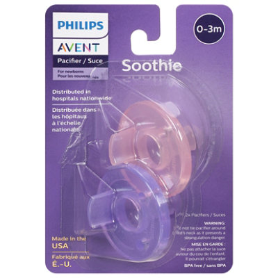 Avent 0-3 Month Pacifier Pnk - 2 Count - Image 3