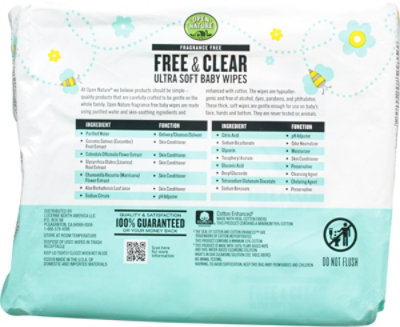 Open Nature Free & Clear Baby Wipes Ultra Soft Fragrance Free - 3-64 Count - Image 5