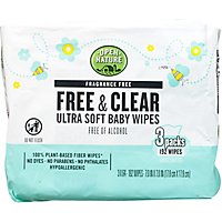 Open Nature Free & Clear Baby Wipes Ultra Soft Fragrance Free - 3-64 Count - Image 2