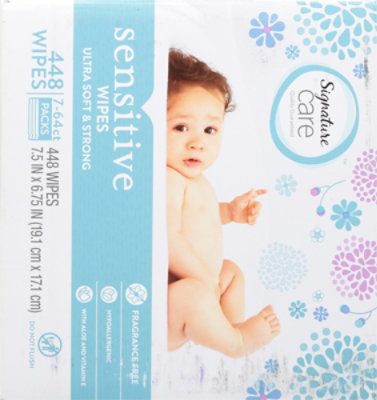 Signature Select/Care Wipes Sensitive Ultra Soft & String Fragrance Free 3 Packs - 7-64 Count - Image 6