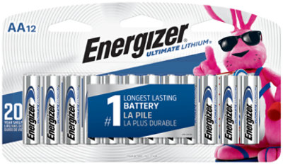 Energizer Ultimate Lithium AA 1.5 Volt Lithium Batteries - 12 Count - Image 1