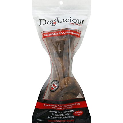 DogLicious Dog Treats Bone Beef Flavor 9-10 Inch - Each - Image 2