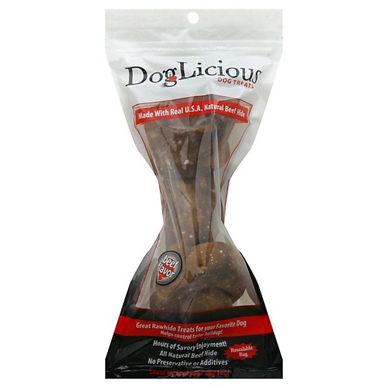 DogLicious Dog Treats Bone Beef Flavor 9-10 Inch - Each