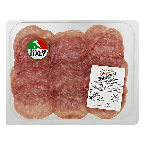 Veroni Salame Milano Pre-Sliced - 4 Oz
