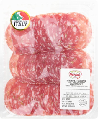 Veroni Salame Toscano Pre-Sliced - 4 Oz - Image 2