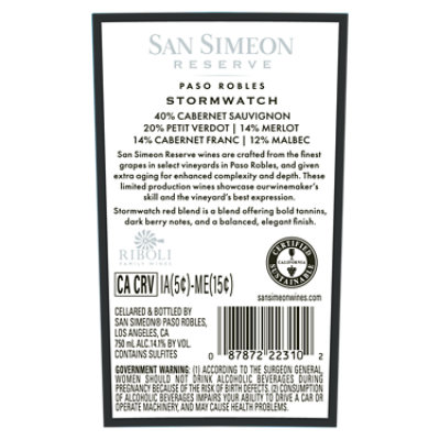 San Simeon Stormwatch Red Blend Wine - 750 Ml - Image 5