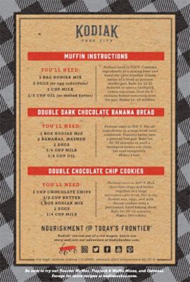 Kodiak Double Dark Chocolate Muffin Mix Box - 14 Oz - Image 6