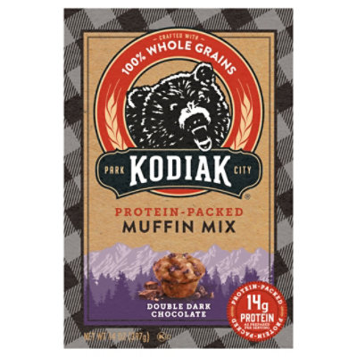 Kodiak Double Dark Chocolate Muffin Mix Box - 14 Oz - Image 1