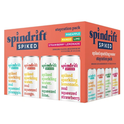Spindrift Spiked Sparkling Water Staycation Variety Pack 4% ABV - 12-12 Fl. Oz. - Image 2