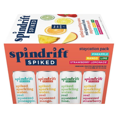 Spindrift Spiked Sparkling Water Staycation Variety Pack 4% ABV - 12-12 Fl. Oz. - Image 3
