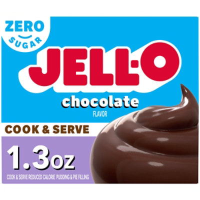 Jell-O Cook & Serve Chocolate Sugar Free & Fat Free Pudding & Pie Filling Mix Box - 1.3 Oz - Image 1