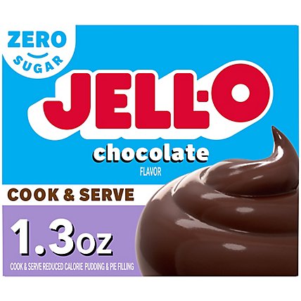 Jell-O Cook & Serve Chocolate Sugar Free & Fat Free Pudding & Pie Filling Mix Box - 1.3 Oz - Image 3