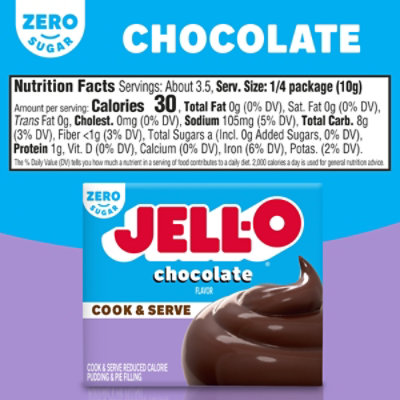 Jell-O Cook & Serve Chocolate Sugar Free & Fat Free Pudding & Pie Filling Mix Box - 1.3 Oz - Image 7