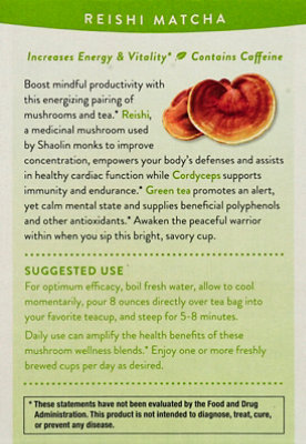 Choice Tea Matcha Reishi - 16 Count - Image 3