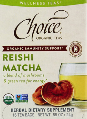 Choice Tea Matcha Reishi - 16 Count - Image 2