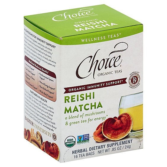 Choice Tea Matcha Reishi - 16 Count