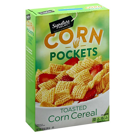Signature SELECT Corn Pockets Cereal Corn Toasted Box - 12 Oz