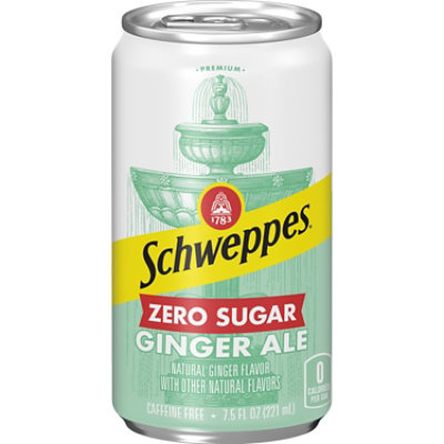 Schweppes Zero Sugar Ginger Ale Cans -  6-7.5 Fl. Oz. - Image 3