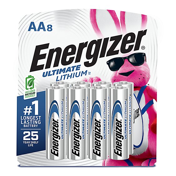 Energizer Ultimate 1.5 Volt Lithium AA Batteries - 8 Count