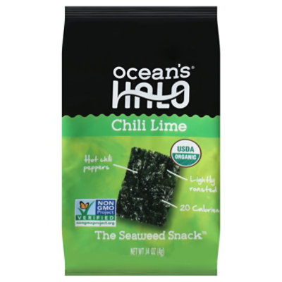 Oceans Halo Seaweed Snack Chili Lime - .14 Oz