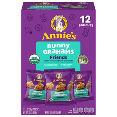 Annies Homegrown Friends Bunny Grahams Graham Snacks Organic Baked Box - 12-1 Oz - Image 3